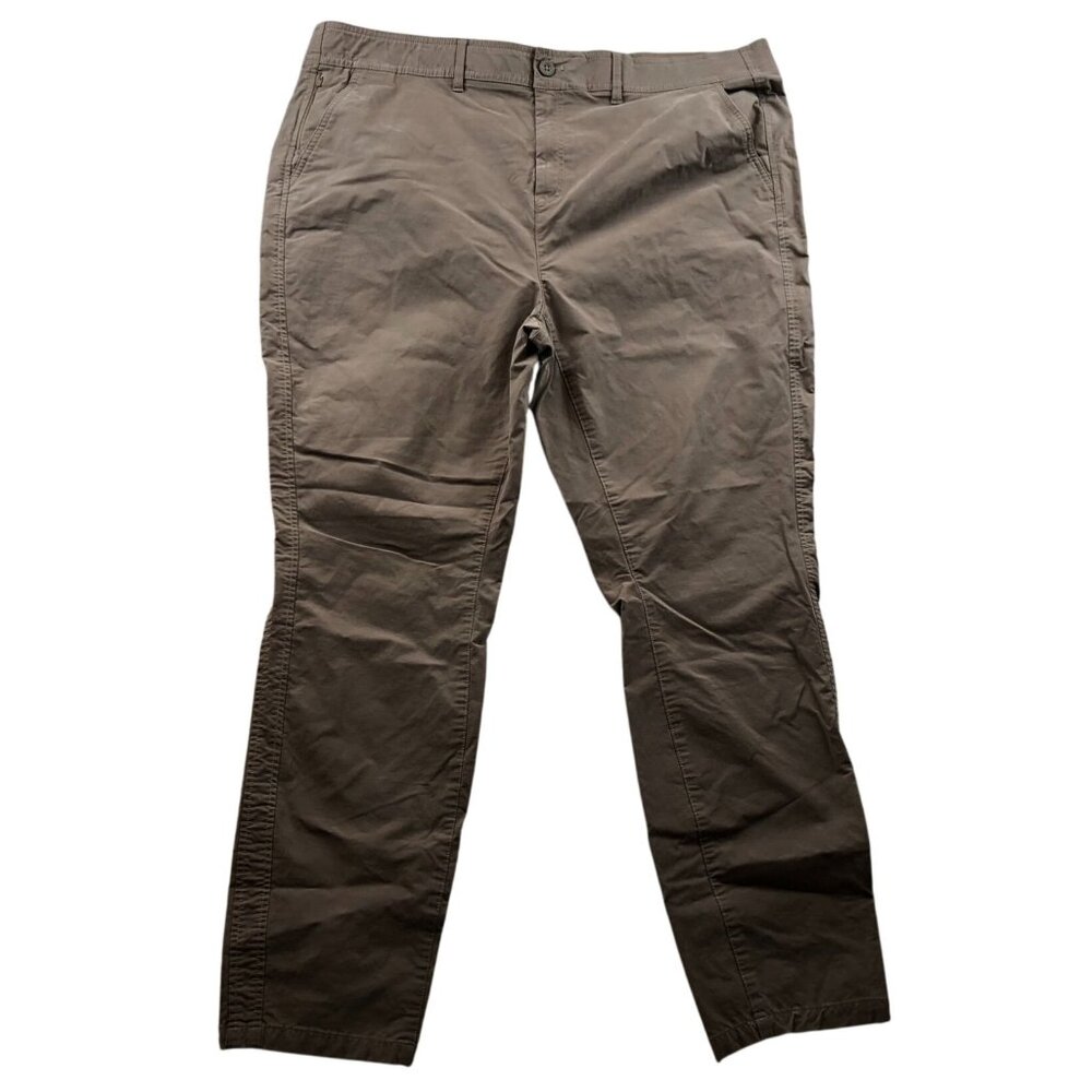 Eddie Bauer Womens Pants Size 20W Khaki Chino Classic Flat Font Y2K Casual Tan